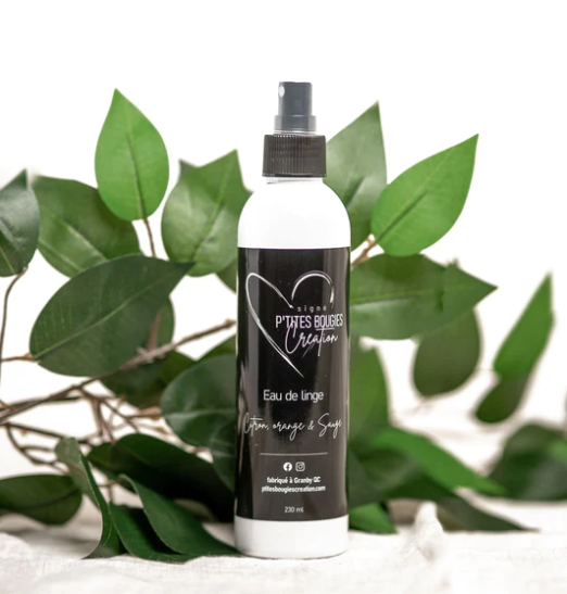 Eau de linge - Citron, orange et sauge - 230ml - P'tites bougies création